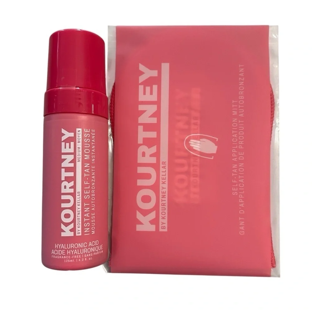 Kourtney Kellar Medium Instant Self-Tan Mousse with Application Mitt NWT